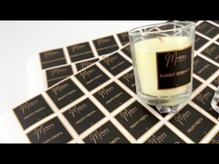 Label Botol Surat Logam yang Dilektroplasi Perfume Label Peringatan Lilin Emas Nikel