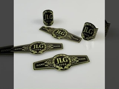 Kertas Seni Cigar Band Removable Pencetakan Etching Ring Label Foil Pencetakan