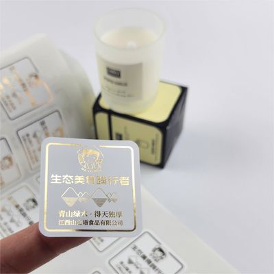 Gold Foil Adhesive Candle Label Printing Aromaterapi Jar Label Candle Packaging