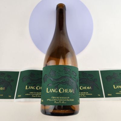 Beli Label Kulit PU Custom Label Botol Anggur Label Kulit Foil Perak Label Merek Untuk Anggur Merah online manufacture