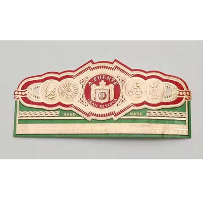 Kertas tebal Label Cigar Custom Printing Label Cigar Kertas Pencetakan 3D Embossing