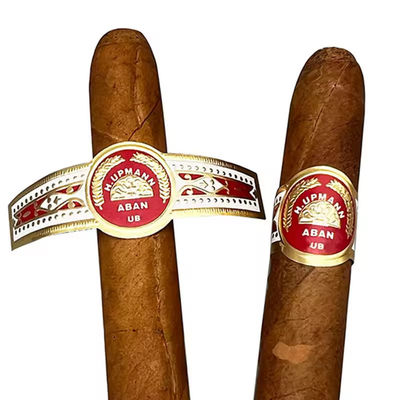 Beli Cigar Band Luxury Printing Custom Die Cut 3D Embossed Gold Foil Sticker online manufacture