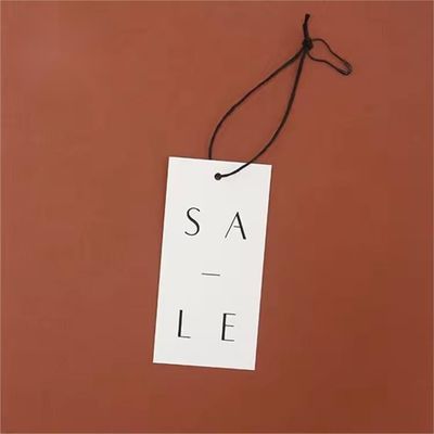 Beli Hadiah String Label Pakaian Custom Black Paper Harga Tag Gantung Tag Untuk Pakaian online manufacture