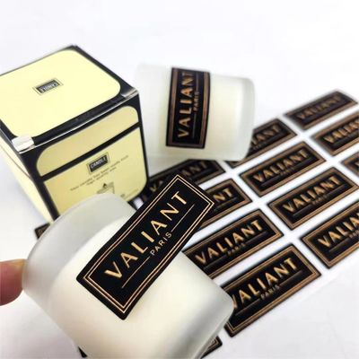 Beli Kulit tahan panas Lilin Aroma Label Tekstur Embossed Square Lilin Label Untuk Botol Aroma online manufacture