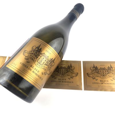 Eco Friendly Texture Art Paper Wine Label Custom Embossed Gold Foil Stamping Printing Sticker FPaket