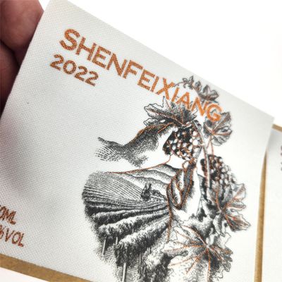 Klep Botol Anggur Merah Bir Waterproof Hot Stamping Gold Foil White Wine Sticker