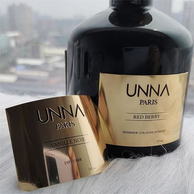 Logo Self-Adhesive yang dipersonalisasi 3d Label Aluminium Logam untuk Botol Parfum