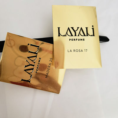 Custom High-end Metal Aluminium Perfume Packing Embossing Gold Roll Sticker
