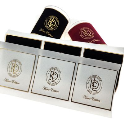 Hot Sale Velvet Sticker Label Perfume Wanita OEM Original Perfume Metal Label untuk Self Adhesive