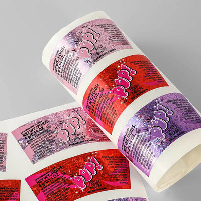 Waterproof Vinyl Adhesive Sticker Custom Printed Holographic untuk Kemasan Lilin Parfum