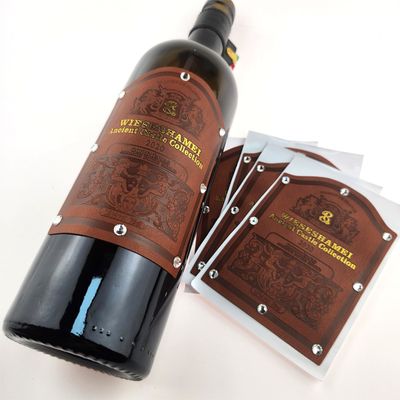 Disesuaikan Stiker Kulit Disesuaikan Pencetakan Self-Adhesive Kemasan Stiker Cetak Label Botol Anggur Merah