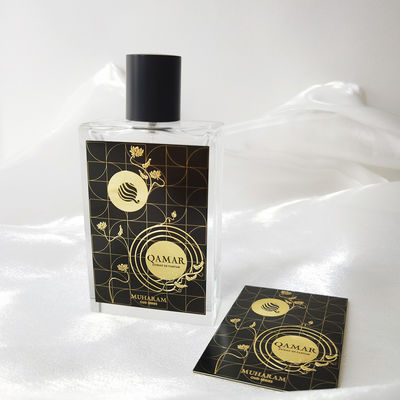 Custom Waterproof Vinyl Adhesive Label Perfume Kosmetik Lilin Botol Sticker