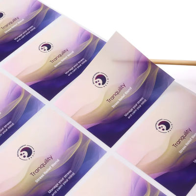 Disesuaikan waterproof logo stiker untuk parfum lilin kotak kue kemasan Hot Stamping Label segel