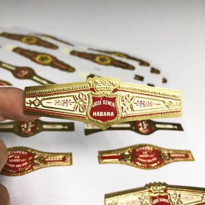 Beli ISO9001 Certified Waterproof Cigar Label with Custom Logo and Gold Foil Embossing for Premium Cigar Bands online manufacture
