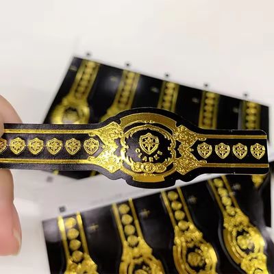 Beli Custom Shape ISO9001 Certified Full-automatic Production Gold Foil 3D Embossed Cigar Label for Premium Cigars online manufacture