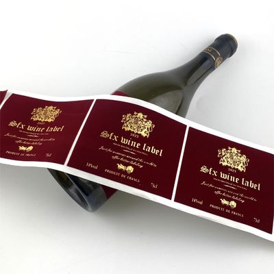 Harga yang bagus Red Velvet Wine Bottle Tags Silver Embossing Label Pribadi Anggur Untuk Botol Kaca on line