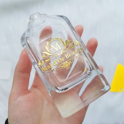 Harga yang bagus Kemasan Aroma Logo Custom Perfume Label Botol Hot Stamping Transparent Sticker Untuk Lilin on line