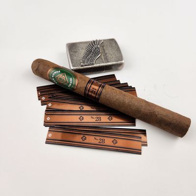 Harga yang bagus Pencetakan Label Rokok Brown Eco-Friendly Embossed Handmade Custom Business Sticker on line