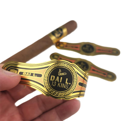 Harga yang bagus Air Repellent Flexographic Pencetakan Cigar Band Pencetakan Upacara Pernikahan Label Perekat Untuk Pencetakan on line