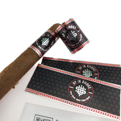 Harga yang bagus Label Rokok Mewah Cetakan Tekstur Embossed Custom Vinyl Sticker Self Adhesive Waterproof on line