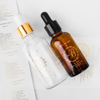 Harga yang bagus Gold Foil Custom Label Botol Embossed Handmade Custom Makeup Label on line