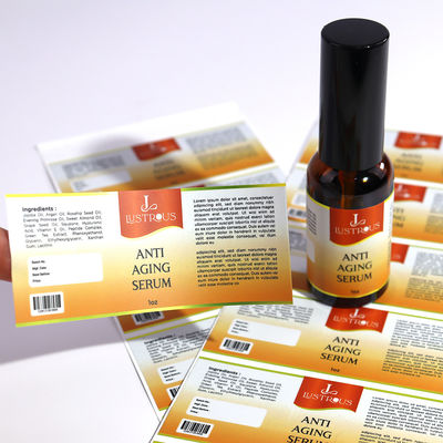 Harga yang bagus Mencetak Label Perekat Stiker Logo Transparan Label Botol Kosmetik PVC Jelas on line