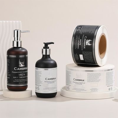 Harga yang bagus Stiker label perekat kertas sintetis Shower Chemical Shower Shampoo Care Sticky Label Sticker on line
