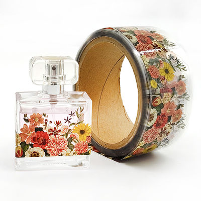 Harga yang bagus Perasa Aromaterapi Perekat Label Stiker Metallic Embossed Custom Perfume Stiker on line