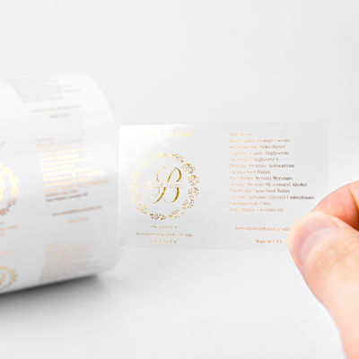 Harga yang bagus Custom Transparent Adhesive Label Sticker Skincare Botol Minyak Esensial Sticker Waterproof on line