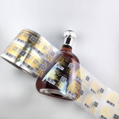 Harga yang bagus Label Brandy Transparan Waterproof 3D Custom Label Botol Anggur on line