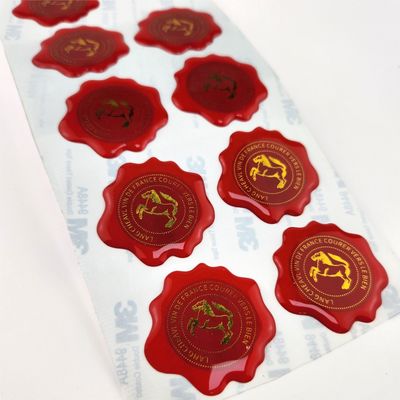 Harga yang bagus 3D Dome Epoxy Sticker Kristal Jelas Vinyl Sticker Tahan UV on line