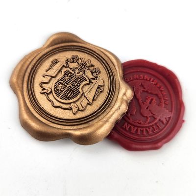 Harga yang bagus Gold Logo Epoxy Stickers Sealing Wax Seal Stickers Untuk Amplop on line