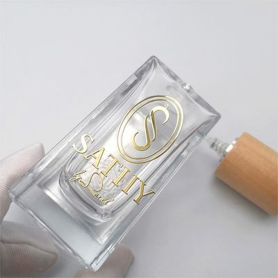 Harga yang bagus Custom 3D Cosmetic Adhesive Gold Foil Sticker Perfume Glass Bottle Logo Label on line