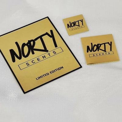 Harga yang bagus Custom Metal Notebook Perfume Nickel Label Transfer Embossed 3d Gold Metal Decal Sticker on line