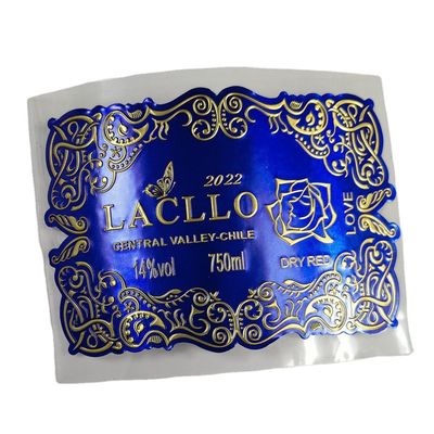 Harga yang bagus Label botol anggur Golden Foil Sticker leher Custom Label anggur yang dapat dicetak Waterproof on line