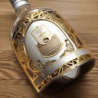 Harga yang bagus Custom Embossed Sticker Metal Aluminium Label Plate for Wine Perfume Bottles Label kemasan on line