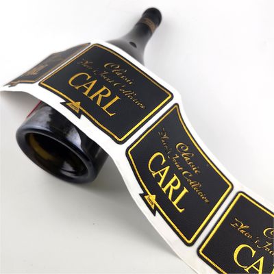 Harga yang bagus Stiker Kulit Mewah Anggur Merah Label Perekat Sendiri Botol Anggur Label Kemasan Vinyl Waterproof on line